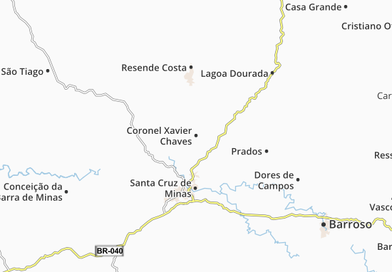 Karte Stadtplan Coronel Xavier Chaves
