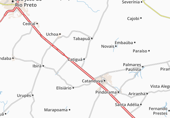 Karte Stadtplan Catiguá
