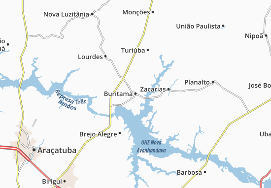 Karte Stadtplan Buritama