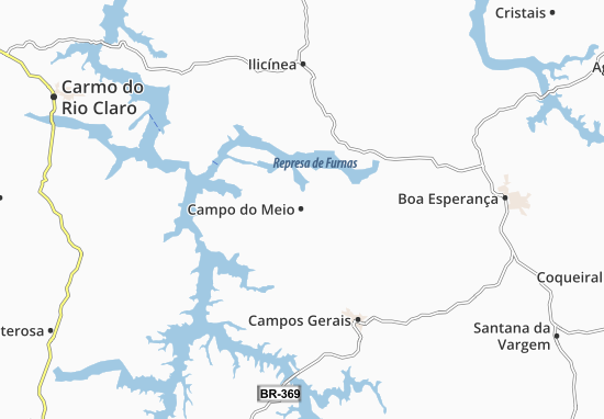 Karte Stadtplan Campo do Meio