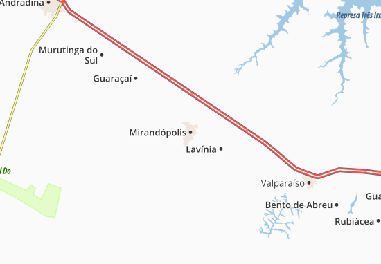 Kaart Plattegrond Mirandópolis