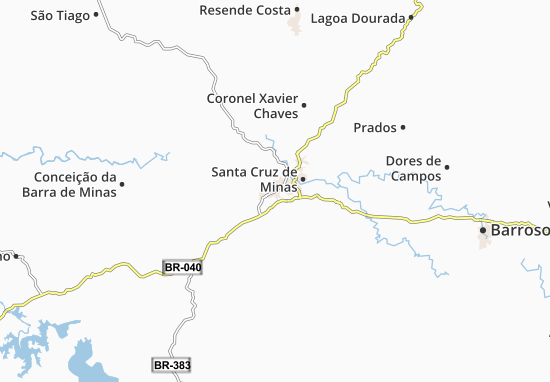 Karte Stadtplan São João del Rei