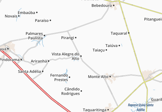 Karte Stadtplan Vista Alegre do Alto