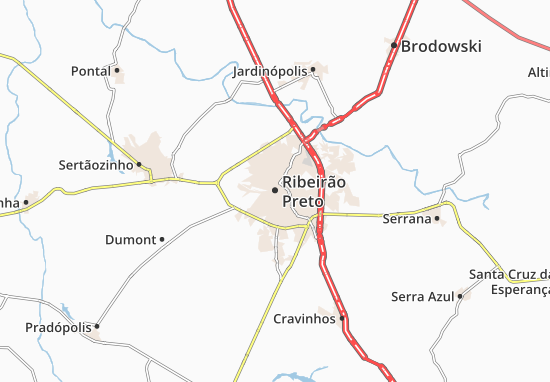 Kaart Plattegrond Ribeirão Preto
