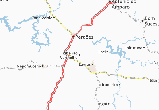 Ribeirão Vermelho Map