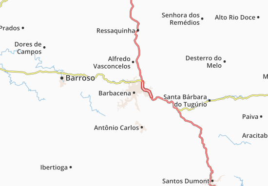 Mapa Barbacena