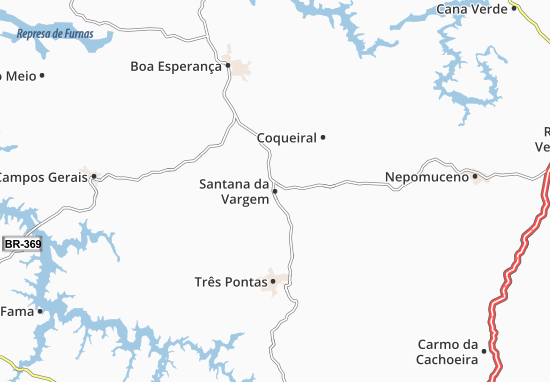 Karte Stadtplan Santana da Vargem
