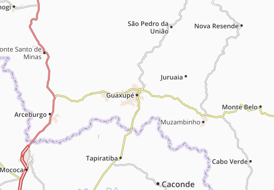 Karte Stadtplan Guaxupé