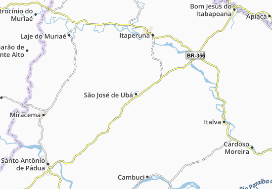 Karte Stadtplan São José de Ubá