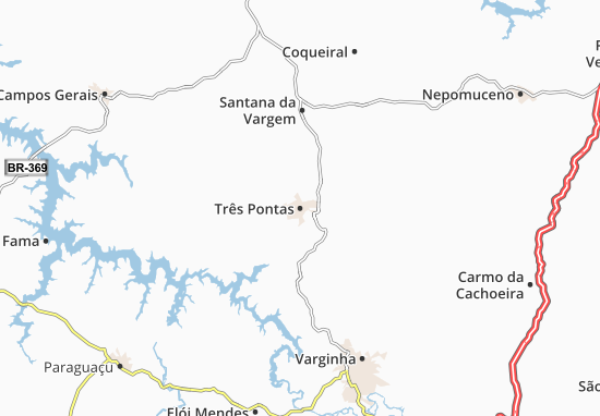 Kaart Plattegrond Três Pontas