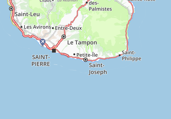 Carte détaillée Saint-Joseph - plan Saint-Joseph - ViaMichelin