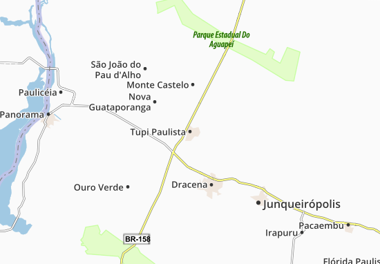 Kaart Plattegrond Tupi Paulista