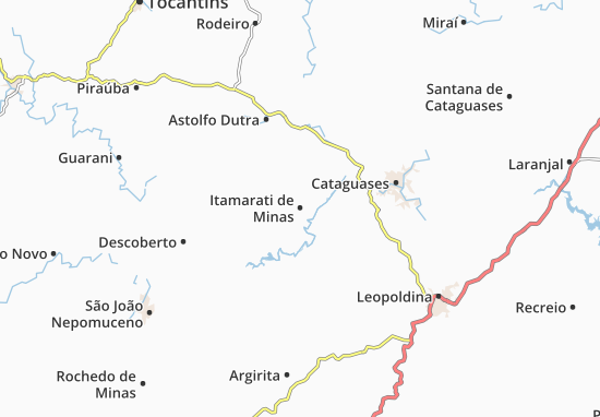 Karte Stadtplan Itamarati de Minas