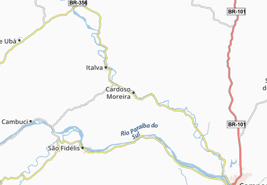 Karte Stadtplan Cardoso Moreira