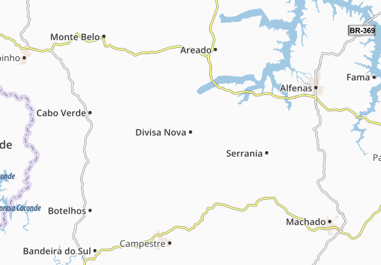 Karte Stadtplan Divisa Nova