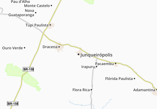 Kaart Plattegrond Junqueirópolis