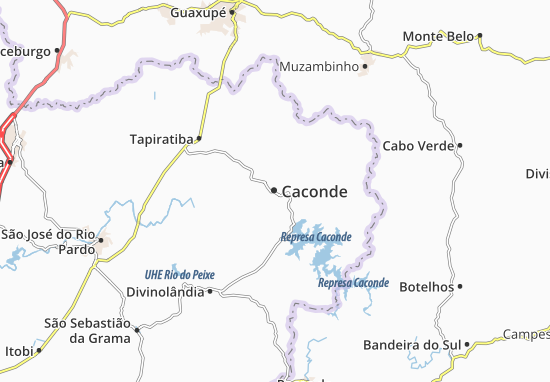 Karte Stadtplan Caconde