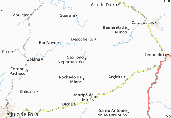 Karte Stadtplan São João Nepomuceno