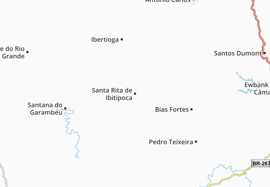 Kaart Plattegrond Santa Rita de Ibitipoca