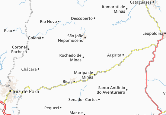 Mapa Rochedo de Minas