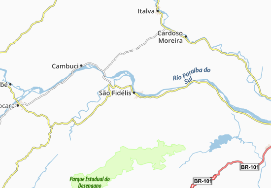 São Fidélis Map