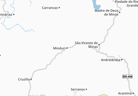 Mapa Minduri
