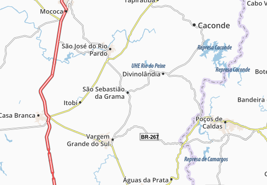 São Sebastião da Grama Map
