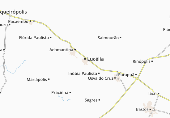 Karte Stadtplan Lucélia