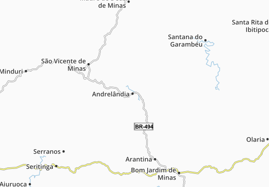 Kaart Plattegrond Andrelândia