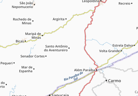 Kaart Plattegrond Santo Antônio do Aventureiro