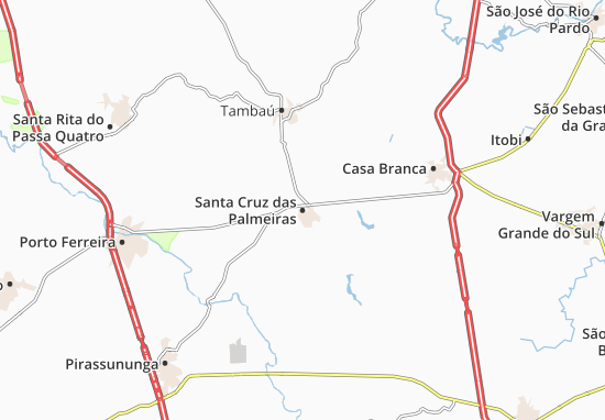 Kaart Plattegrond Santa Cruz das Palmeiras