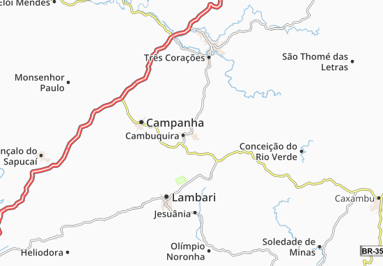 Karte Stadtplan Cambuquira