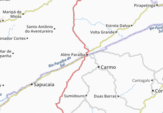 Além Paraíba Map