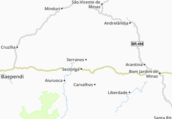 Karte Stadtplan Serranos