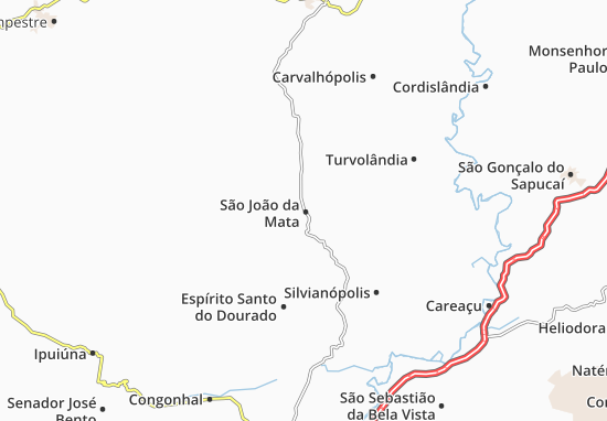 Kaart Plattegrond São João da Mata