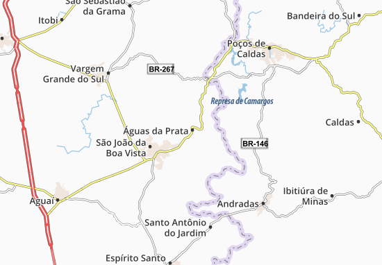 Kaart Plattegrond Águas da Prata
