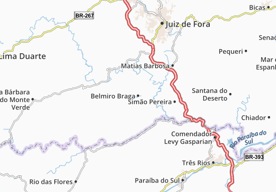 Kaart Plattegrond Belmiro Braga