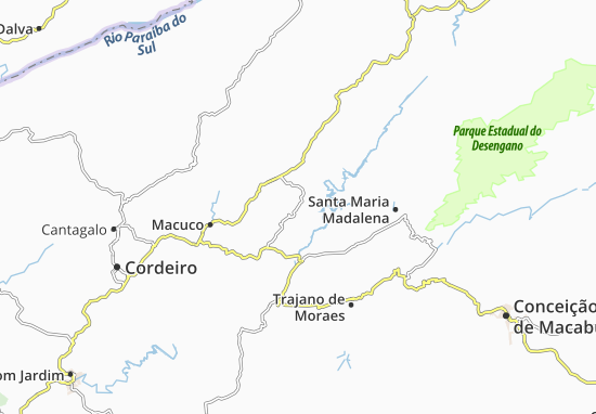 Kaart Plattegrond São Sebastião do Alto
