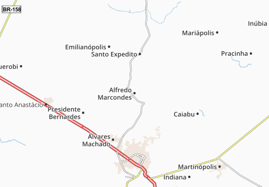 Karte Stadtplan Alfredo Marcondes