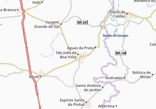 Karte Stadtplan São João da Boa Vista