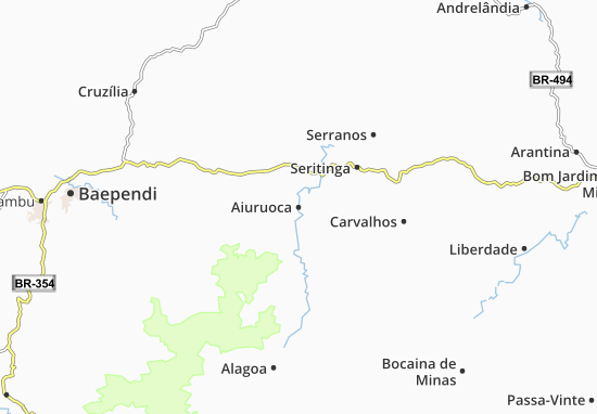Kaart Plattegrond Aiuruoca