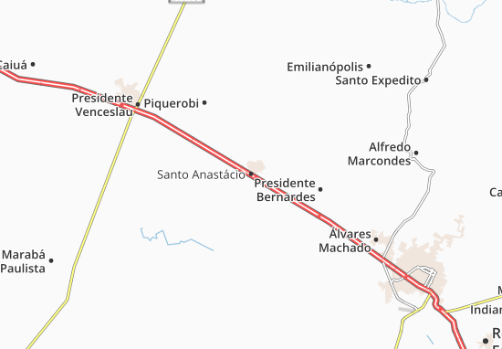 Karte Stadtplan Santo Anastácio