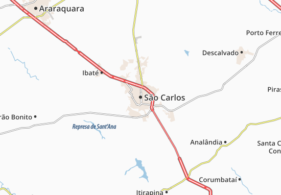 Karte Stadtplan São Carlos