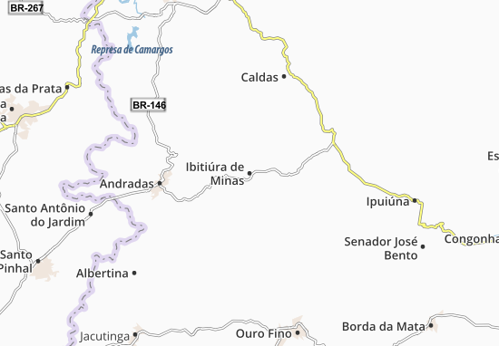 Kaart Plattegrond Ibitiúra de Minas