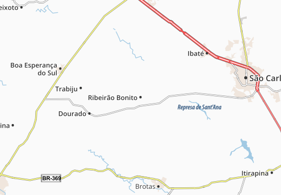 Kaart Plattegrond Ribeirão Bonito
