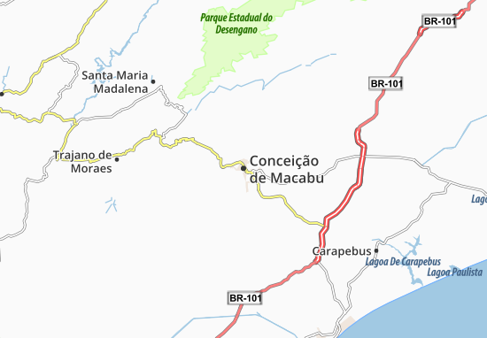 Karte Stadtplan Conceição de Macabu