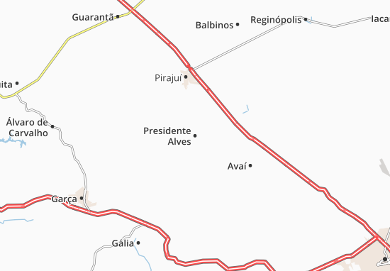 Karte Stadtplan Presidente Alves
