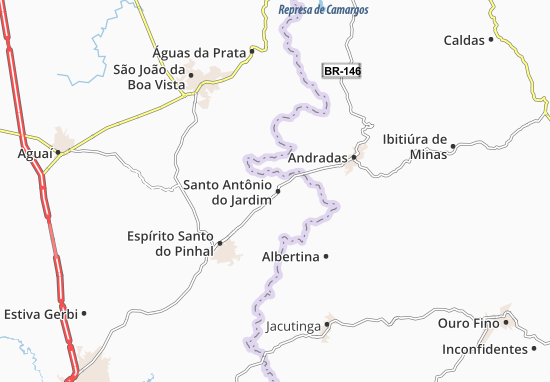 Kaart Plattegrond Santo Antônio do Jardim