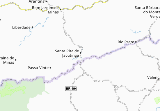 Mapa Santa Rita de Jacutinga