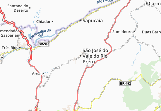Carte-Plan São José do Vale do Rio Preto